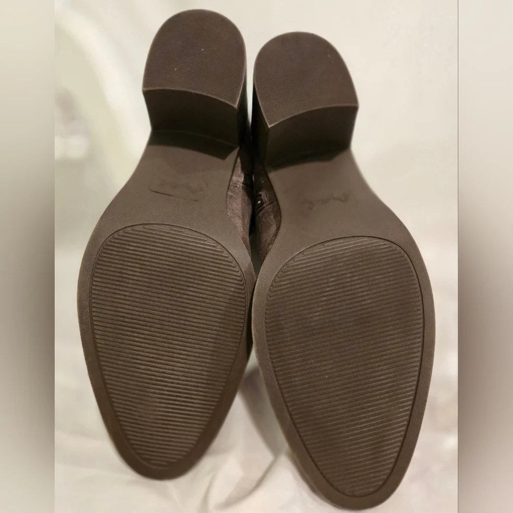 Qupid Over-the-Knee Suede Boots in Dark Brown